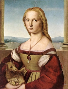 Rafael Santi, "Dama z Jednorożcem" (zgodnie z przypuszczeniami Giulii Farnese)